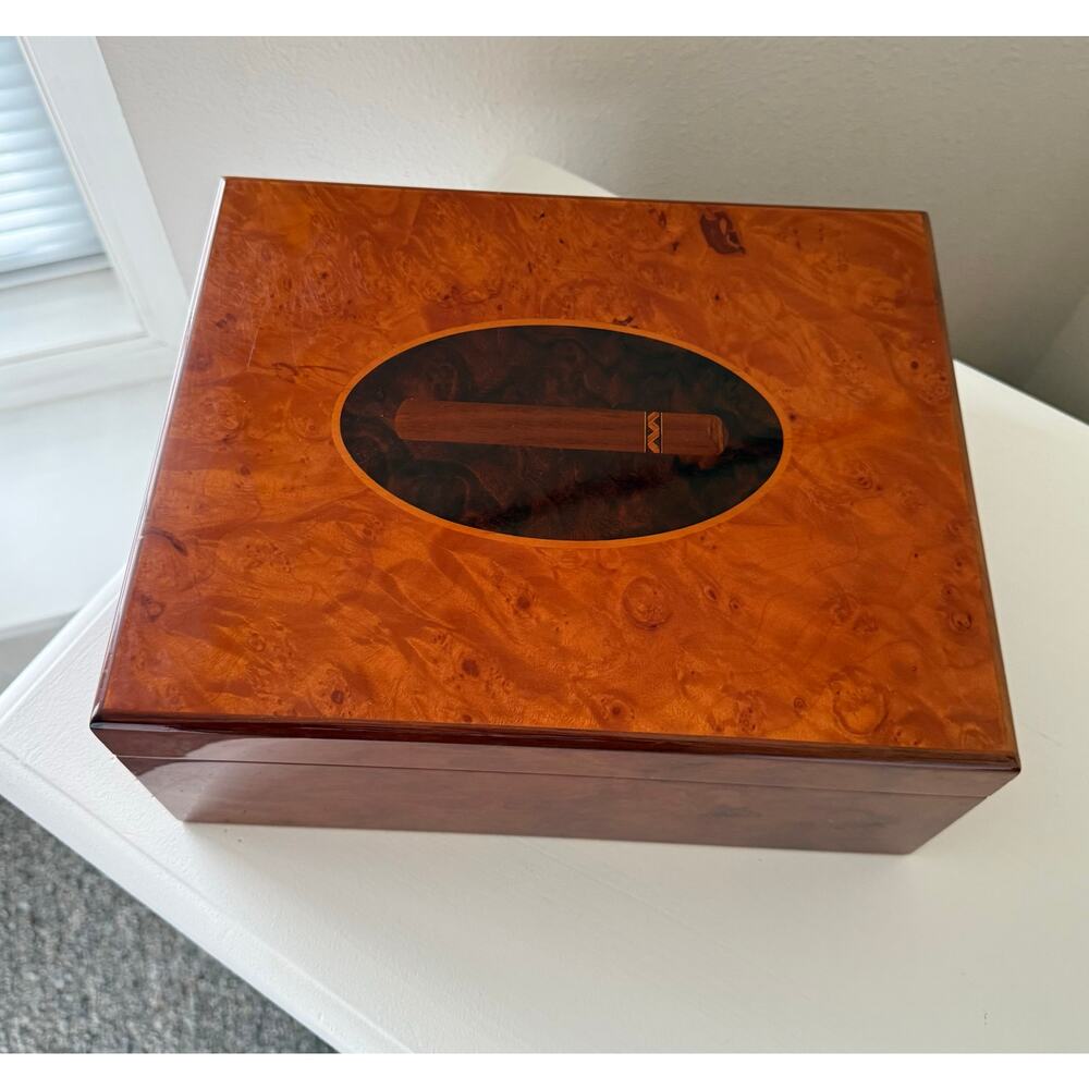 Savoy | Inlaid Lacquered Cigar Humidor | Luxury Marquetry Box Collectible